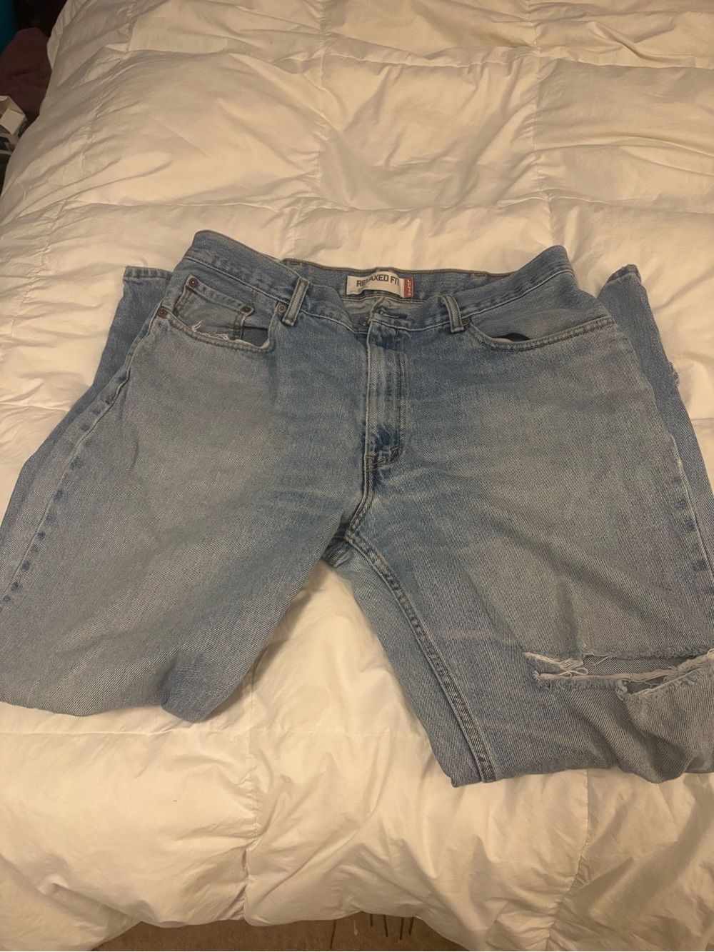 Levi's Men’s Relaxed Light Blue Denim Jeans